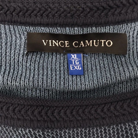 VINCE CAMUTO Space-Dye Crew Neck Pull Over Blue Sweater - Size X-Large - Picture 7 of 7